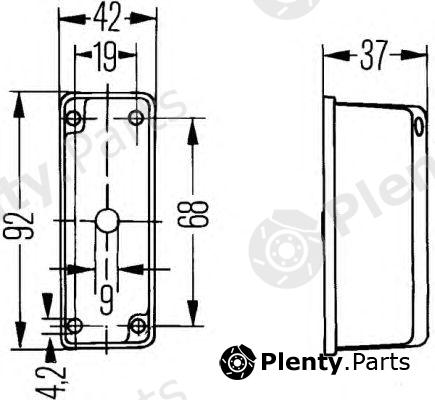  HELLA part 2XS005020-001 (2XS005020001) Marker Lamp