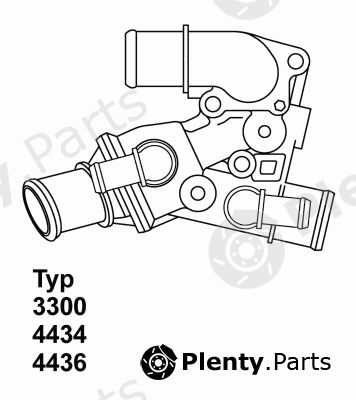  WAHLER part 4434.80D (443480D) Thermostat, coolant