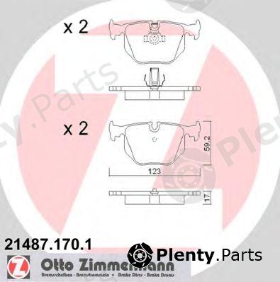  ZIMMERMANN part 21487.170.1 (214871701) Brake Pad Set, disc brake