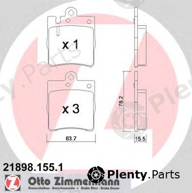  ZIMMERMANN part 21898.155.1 (218981551) Brake Pad Set, disc brake