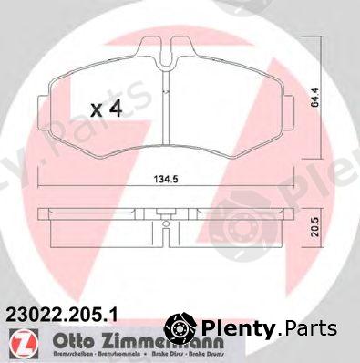  ZIMMERMANN part 23022.205.1 (230222051) Brake Pad Set, disc brake