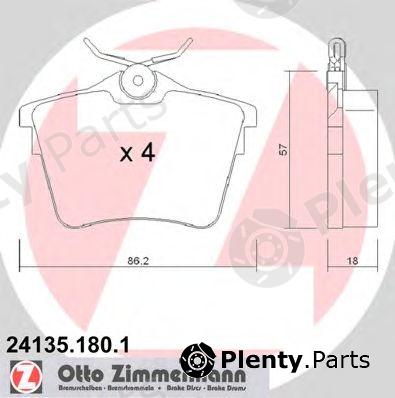  ZIMMERMANN part 24135.180.1 (241351801) Brake Pad Set, disc brake