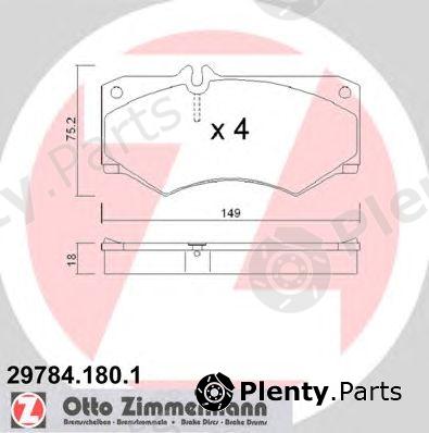  ZIMMERMANN part 29784.180.1 (297841801) Brake Pad Set, disc brake