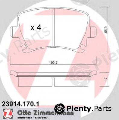  ZIMMERMANN part 23914.170.1 (239141701) Brake Pad Set, disc brake