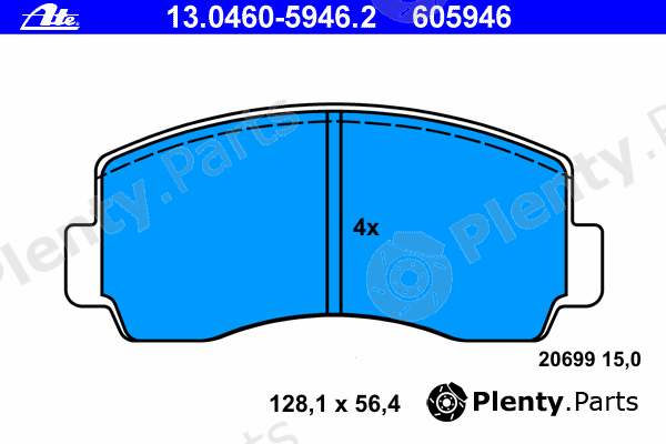  ATE part 13.0460-5946.2 (13046059462) Brake Pad Set, disc brake