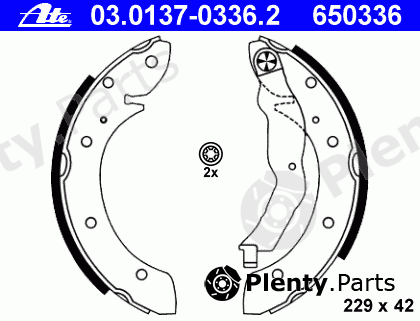  ATE part 03.0137-0336.2 (03013703362) Brake Shoe Set