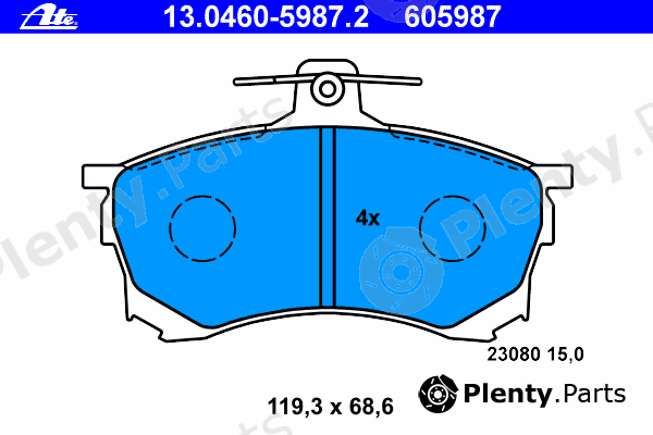  ATE part 13.0460-5987.2 (13046059872) Brake Pad Set, disc brake