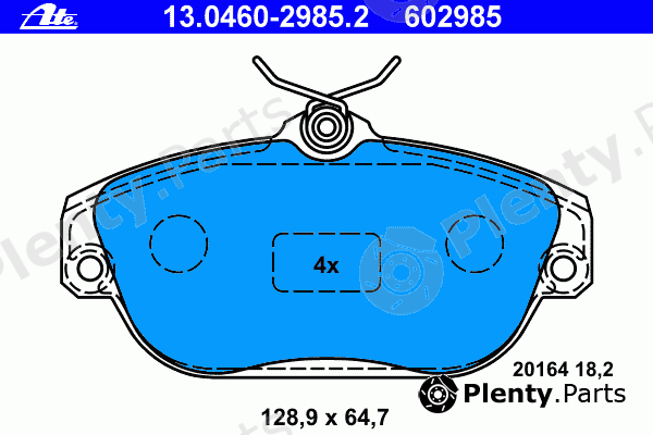  ATE part 13.0460-2985.2 (13046029852) Brake Pad Set, disc brake