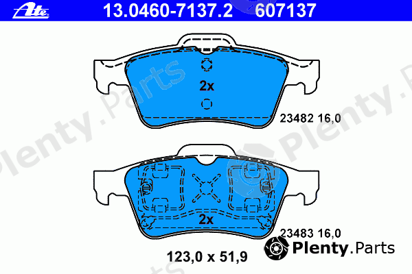  ATE part 13.0460-7137.2 (13046071372) Brake Pad Set, disc brake