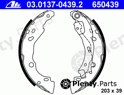  ATE part 03.0137-0439.2 (03013704392) Brake Shoe Set