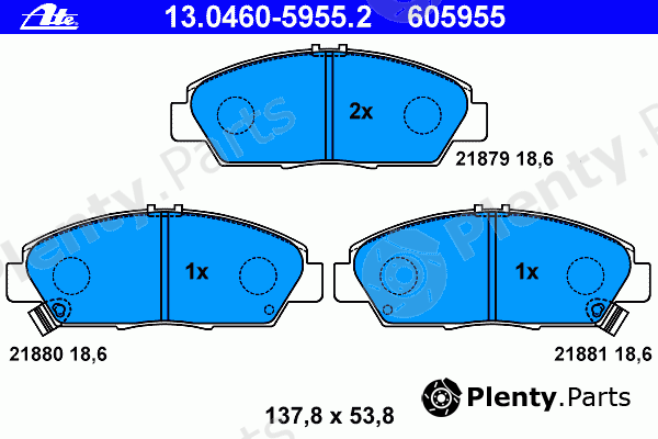  ATE part 13.0460-5955.2 (13046059552) Brake Pad Set, disc brake