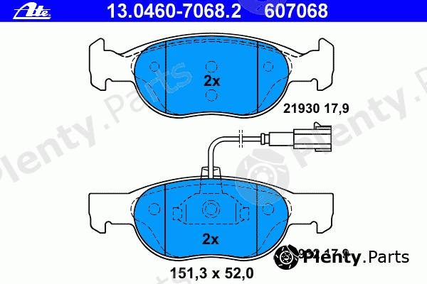  ATE part 13.0460-7068.2 (13046070682) Brake Pad Set, disc brake