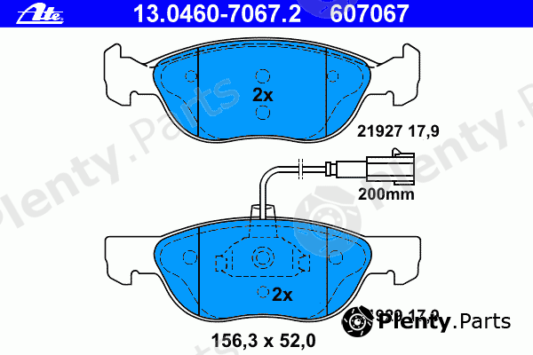  ATE part 13.0460-7067.2 (13046070672) Brake Pad Set, disc brake
