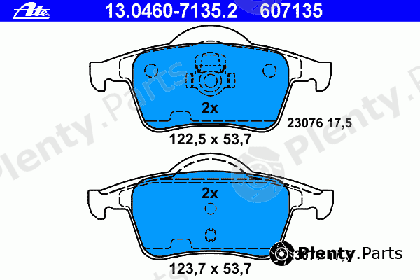  ATE part 13.0460-7135.2 (13046071352) Brake Pad Set, disc brake