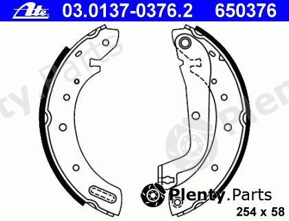  ATE part 03.0137-0376.2 (03013703762) Brake Shoe Set