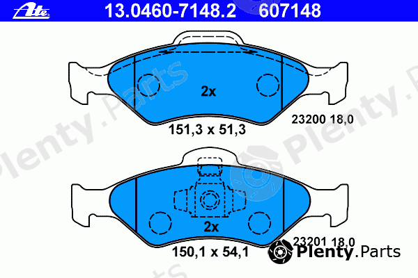  ATE part 13.0460-7148.2 (13046071482) Brake Pad Set, disc brake