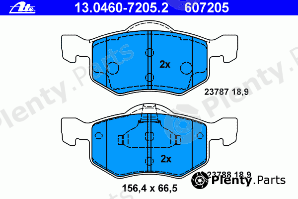  ATE part 13.0460-7205.2 (13046072052) Brake Pad Set, disc brake