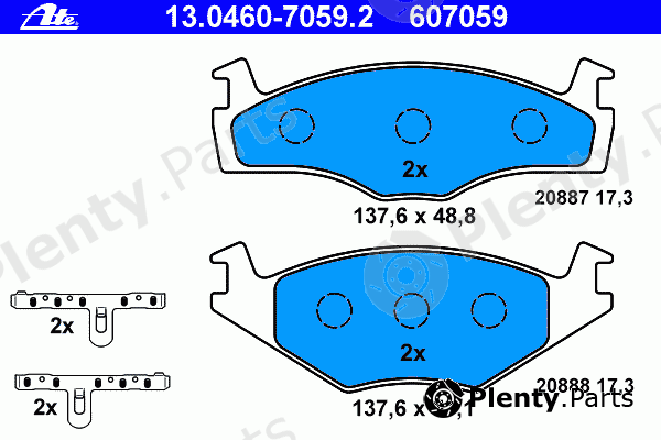  ATE part 13.0460-7059.2 (13046070592) Brake Pad Set, disc brake