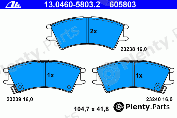 ATE part 13.0460-5803.2 (13046058032) Brake Pad Set, disc brake