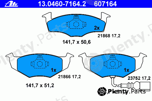  ATE part 13.0460-7164.2 (13046071642) Brake Pad Set, disc brake