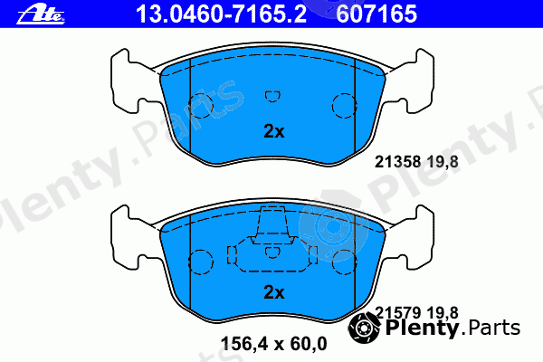  ATE part 13.0460-7165.2 (13046071652) Brake Pad Set, disc brake