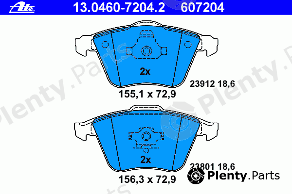  ATE part 13.0460-7204.2 (13046072042) Brake Pad Set, disc brake