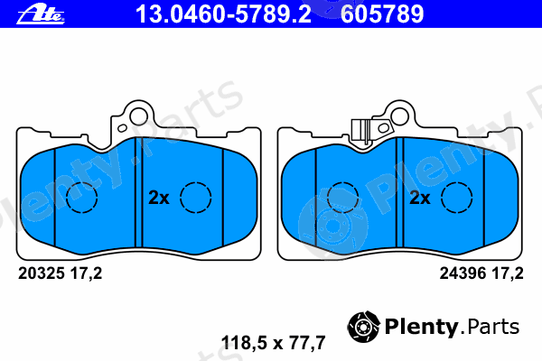  ATE part 13.0460-5789.2 (13046057892) Brake Pad Set, disc brake