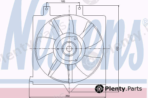  NISSENS part 85282 Fan, A/C condenser