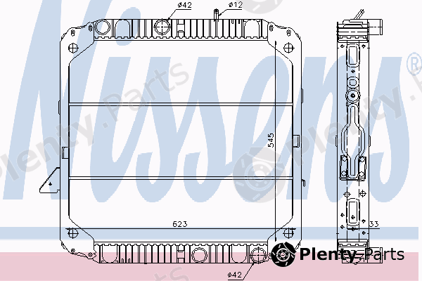  NISSENS part 62743 Radiator, engine cooling