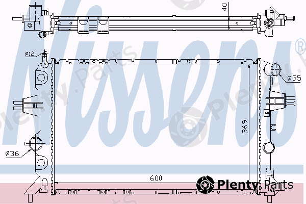  NISSENS part 63249A Radiator, engine cooling