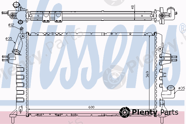  NISSENS part 63021A Radiator, engine cooling