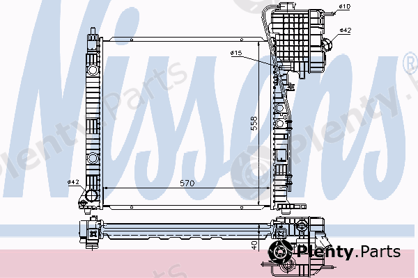  NISSENS part 62559A Radiator, engine cooling