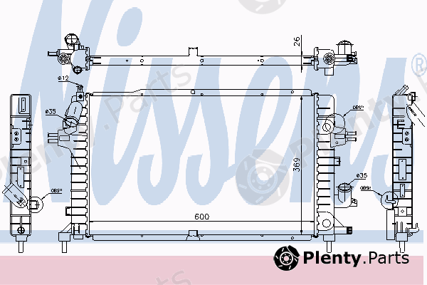  NISSENS part 63029A Radiator, engine cooling