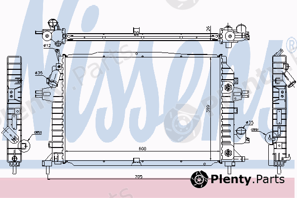  NISSENS part 63115A Radiator, engine cooling