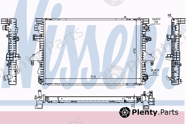  NISSENS part 65283A Radiator, engine cooling