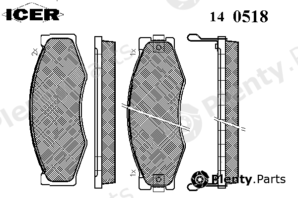  ICER part 140518 Brake Pad Set, disc brake