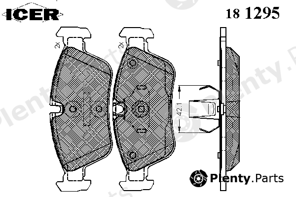  ICER part 181295 Brake Pad Set, disc brake