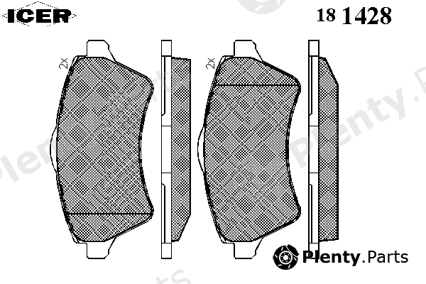  ICER part 181428 Brake Pad Set, disc brake