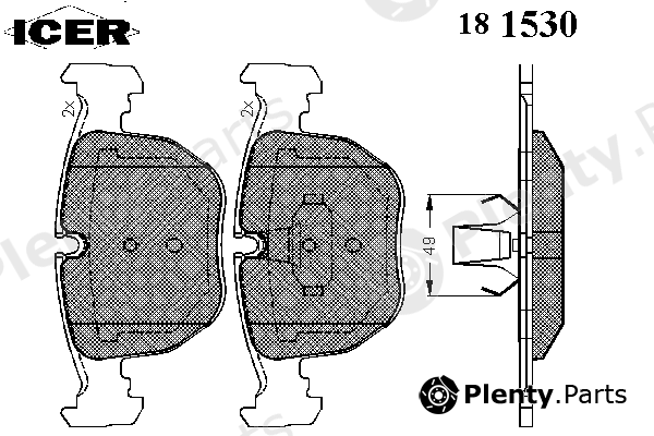  ICER part 181530 Brake Pad Set, disc brake