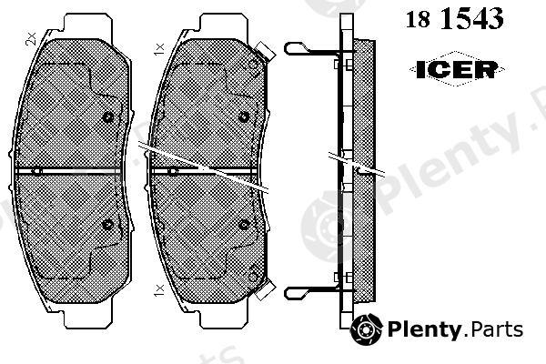  ICER part 181543 Brake Pad Set, disc brake