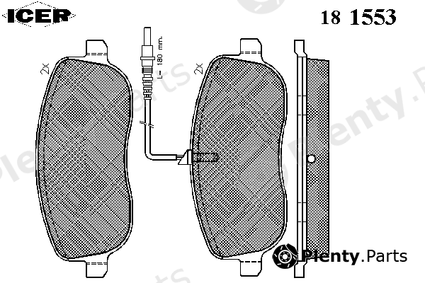  ICER part 181553 Brake Pad Set, disc brake