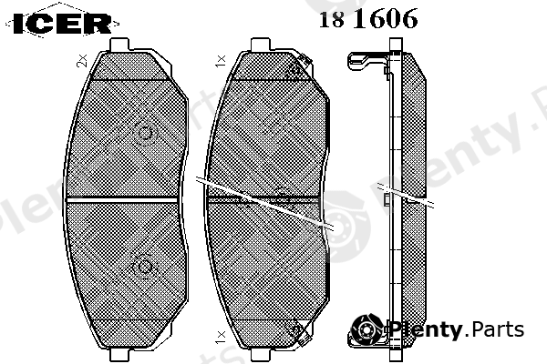  ICER part 181606 Brake Pad Set, disc brake