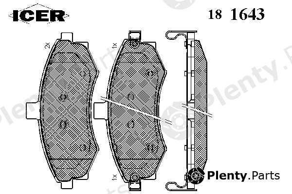  ICER part 181643 Brake Pad Set, disc brake