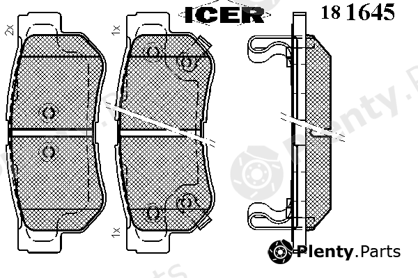  ICER part 181645 Brake Pad Set, disc brake