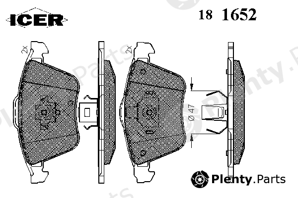  ICER part 181652 Brake Pad Set, disc brake