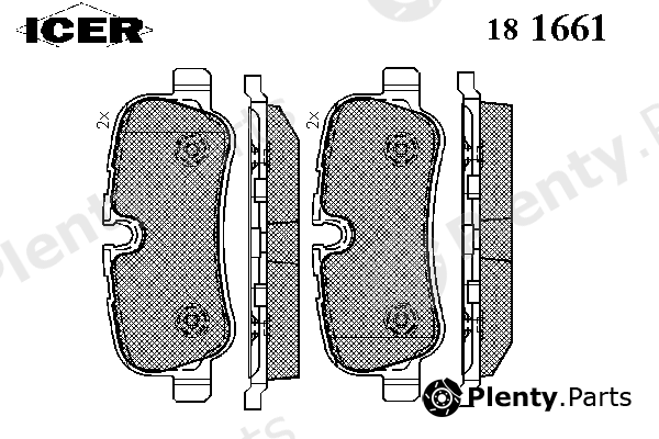  ICER part 181661 Brake Pad Set, disc brake
