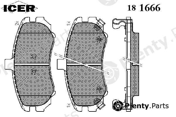  ICER part 181666 Brake Pad Set, disc brake