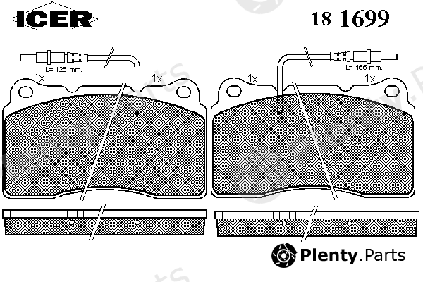  ICER part 181699 Brake Pad Set, disc brake