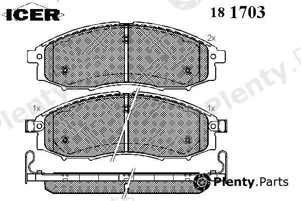  ICER part 181703 Brake Pad Set, disc brake