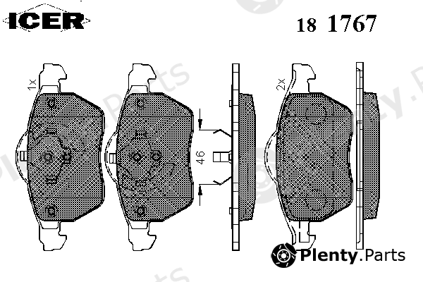  ICER part 181767 Brake Pad Set, disc brake